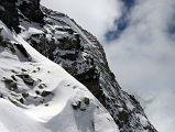 52 Lhakpa Ri Steep Rocky Face From The Beginning Of The Rock Band 6960m On The Way To Lhakpa Ri Summit